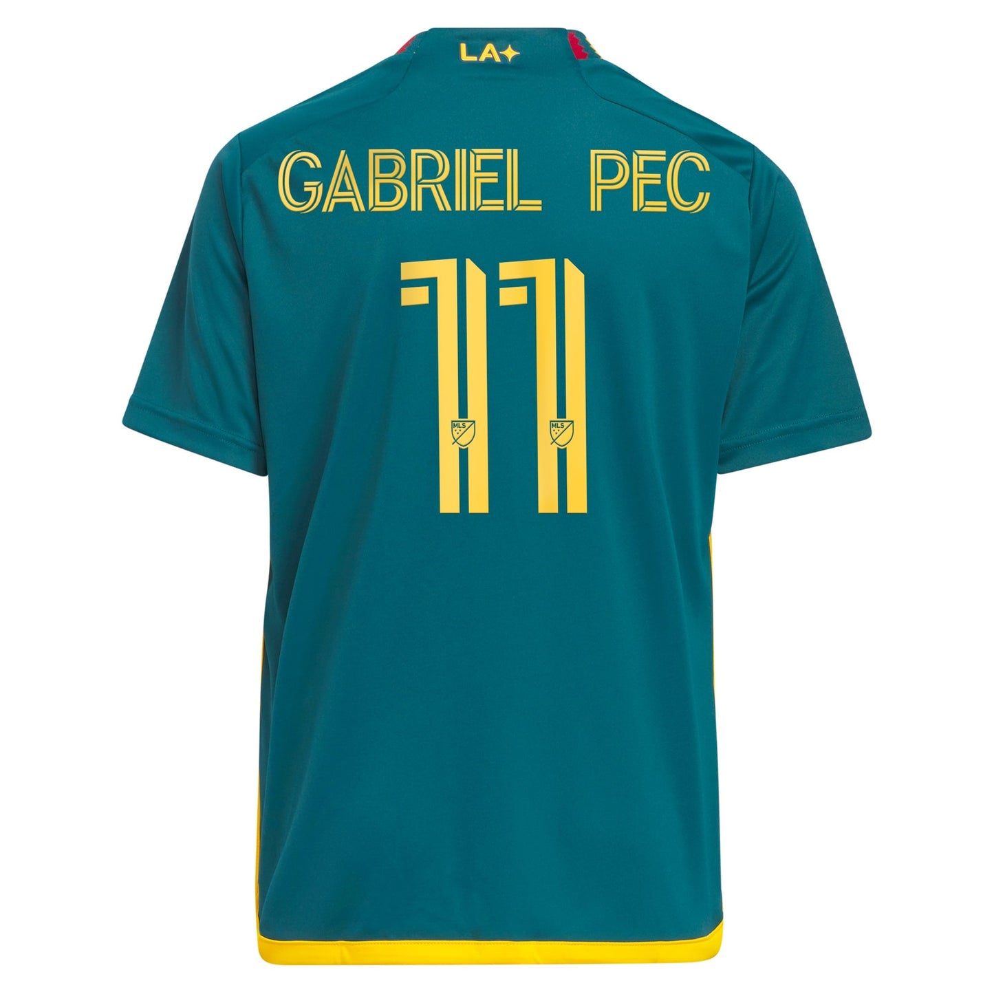 Youth adidas Gabriel Pec Green LA Galaxy 2024 LA Kit Replica Player Jersey