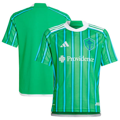 Youth adidas Green Seattle Sounders FC 2024 The Anniversary Kit Replica Jersey - Customizable