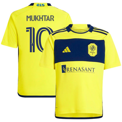 Youth adidas Hany Mukhtar Yellow Nashville SC 2024 The 615 Kit Replica Player Jersey