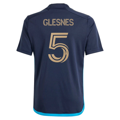 Youth adidas Jakob Glesnes Navy Philadelphia Union 2024 The XV Kit Replica Player Jersey