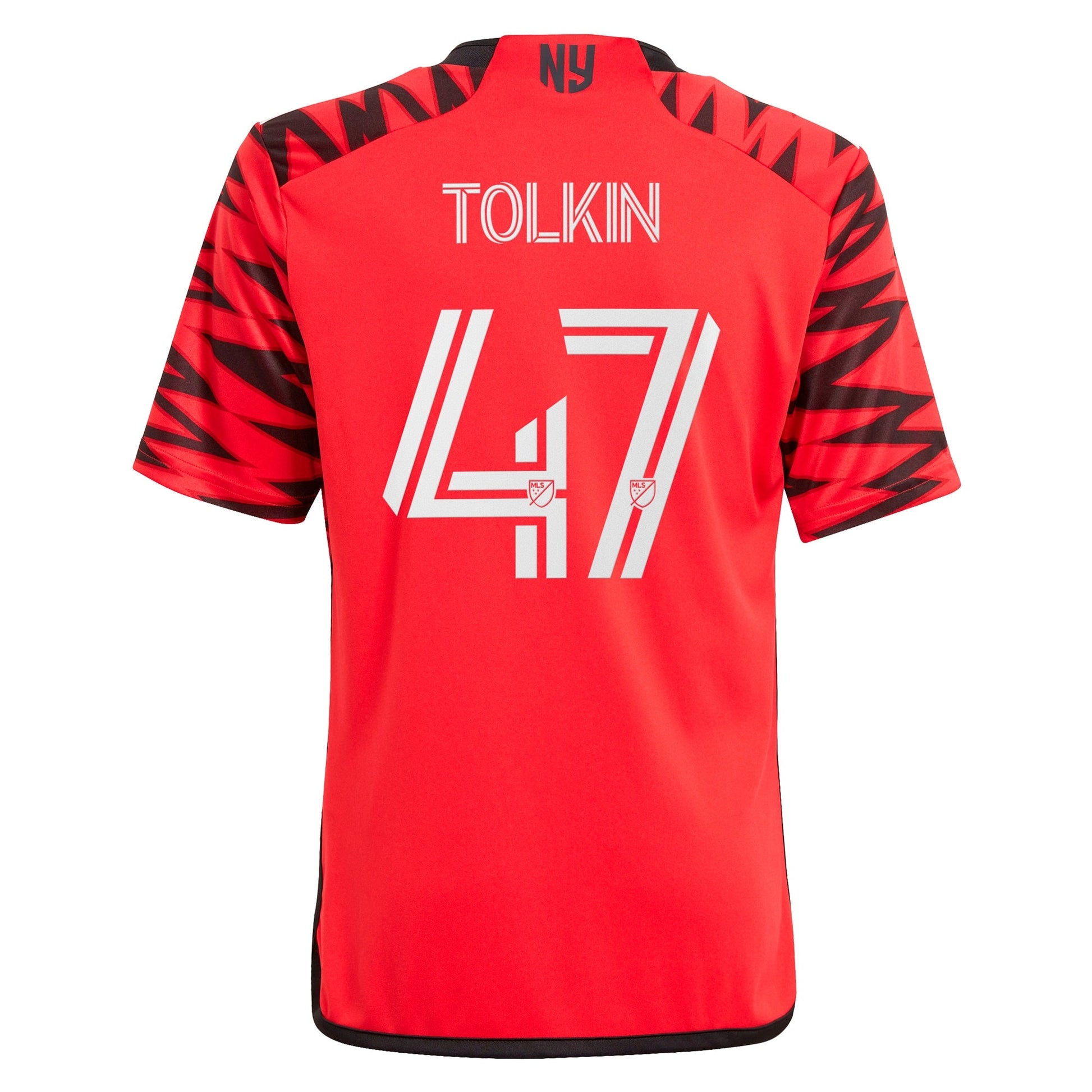 Youth adidas John Tolkin Red New York Red Bulls 2024 Legacy Replica Player Jersey