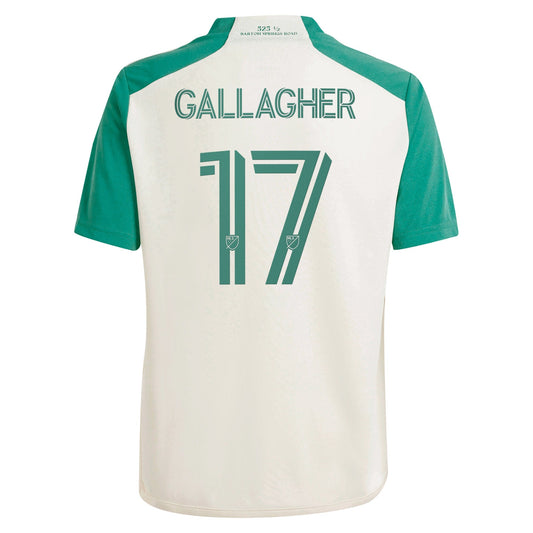 Youth adidas Jon Gallagher Tan Austin FC 2024 The Armadillo Kit Replica Player Jersey