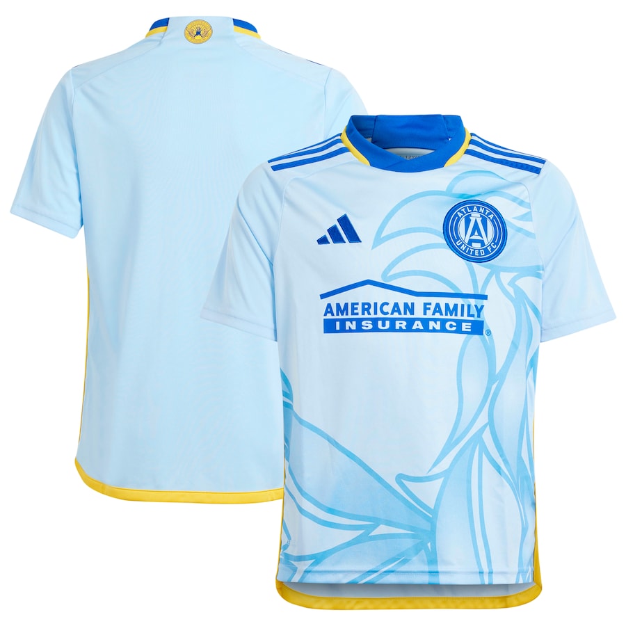 Youth adidas Light Blue Atlanta United FC 2024 The Resurgens Kit Replica Jersey - Customizable