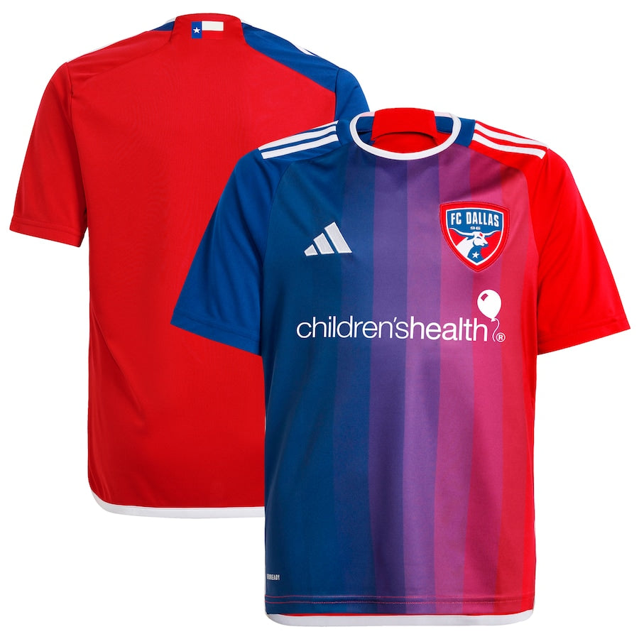 Youth adidas Navy FC Dallas 2024 After Burner Replica Jersey - Customizable