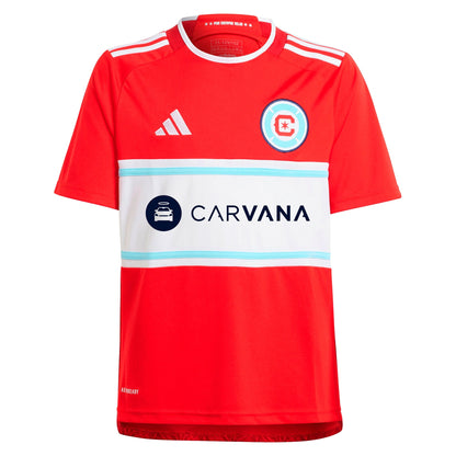 Youth adidas Red Chicago Fire 2024 Return To Red Replica Jersey - Customizable