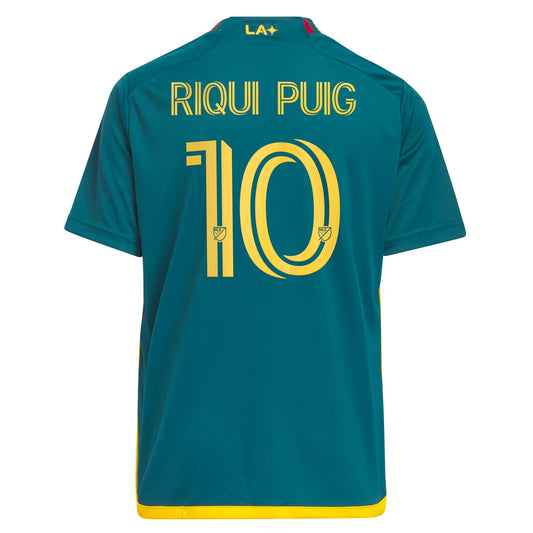 Youth adidas Riqui Puig Green LA Galaxy 2024 LA Kit Replica Player Jersey