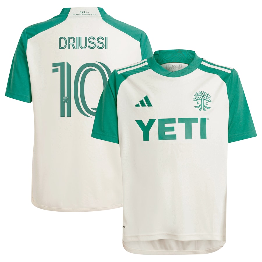 Youth adidas Sebasti¨¢n Driussi Tan Austin FC 2024 The Armadillo Kit Replica Player Jersey