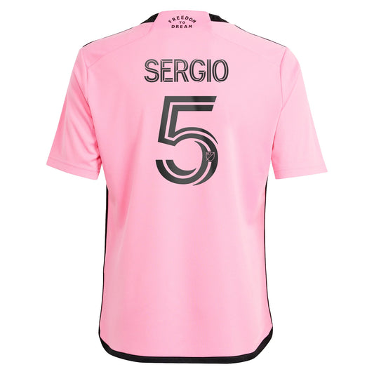 Youth adidas Sergio Busquets Pink Inter Miami CF 2024 2getherness Replica Player Jersey