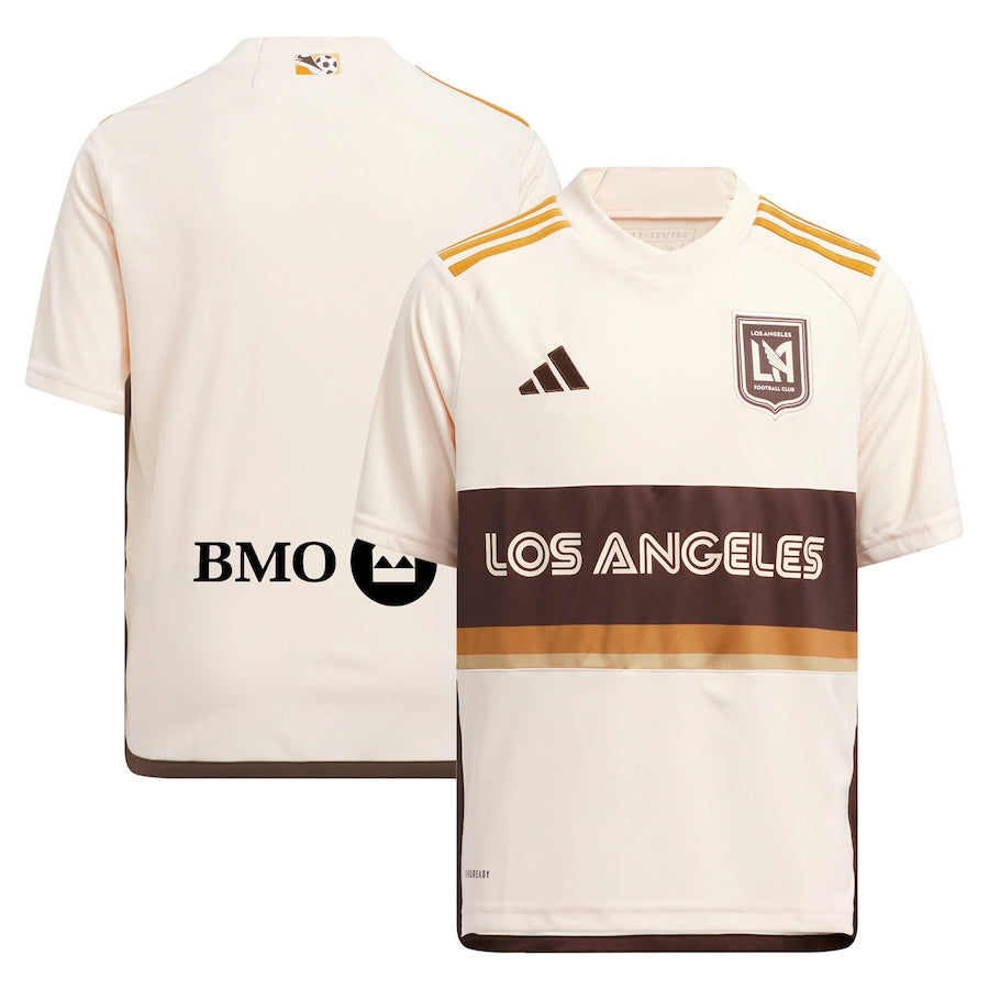 Youth adidas Tan LAFC 2024 Archive Replica Jersey - Customizable