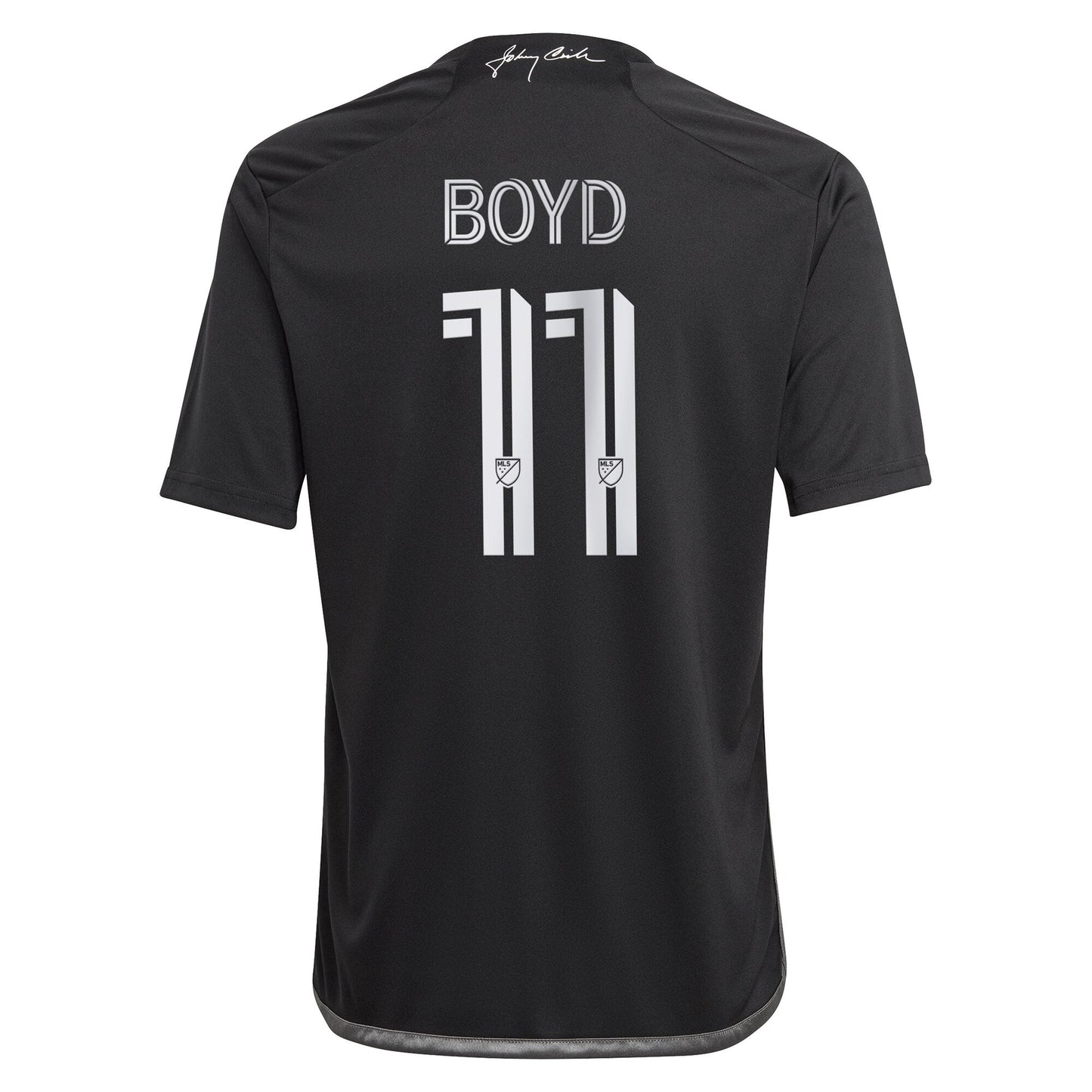 Youth adidas Tyler Boyd Black Nashville SC 2024 Man In Black Kit Replica Player Jersey