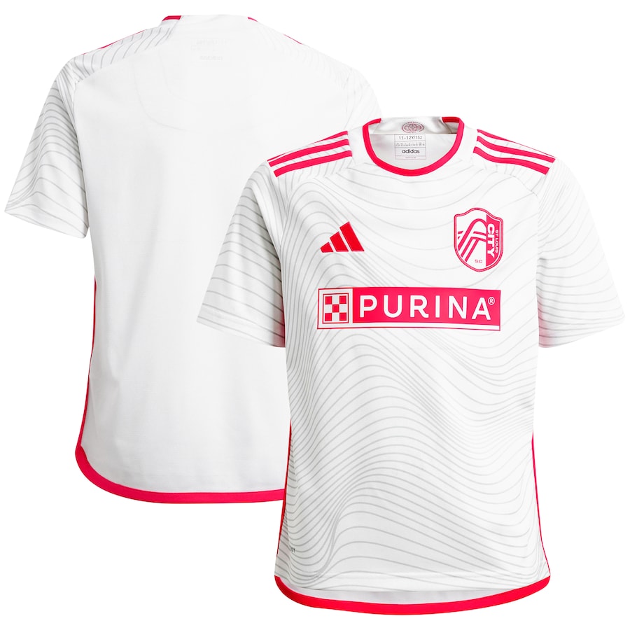 Youth adidas White St. Louis City SC 2024 The Confluence Kit Replica Jersey - Customizable