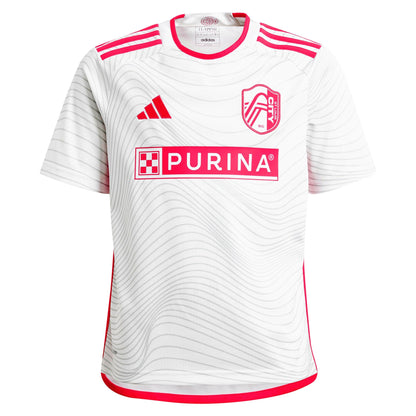 Youth adidas White St. Louis City SC 2024 The Confluence Kit Replica Jersey - Customizable